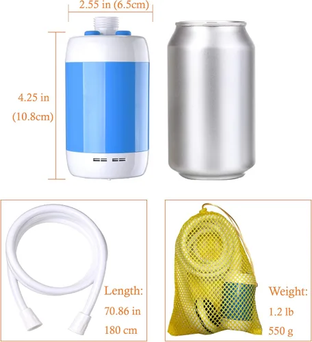 Vista 4 de Iron Hammer Ducha portátil para acampar Ducha al aire libre Ducha eléctrica de mano