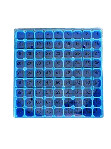 Vista 4 de Cajas de almacenamiento criogénicas de tubos de microcentrífuga PP PC con tapas (PC (-320.8 °F/-320℉), 2ML-81Wells)