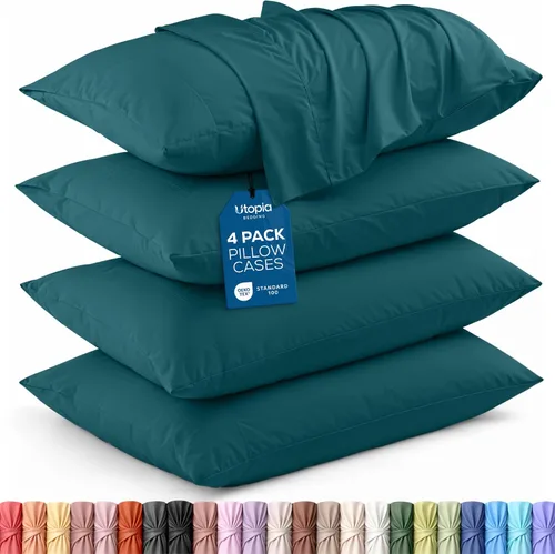 Vista 74 de Utopia Bedding - Juego de 2 fundas de almohada tamaño estándar, con cierre de sobre, tela de microfibra cepillada suave, resistentes al encogimiento