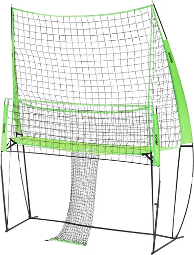 Vista 12 de VEVORAdjustable Height Badminton Net Set for Backyard Beach Lawn, Outdoor Portable Volleyball Net with Carrying Bag, 4 Square Quick Assemble Game