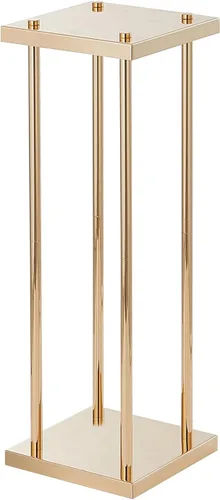 Vista 4 de VEVOR 4 soportes de flores de metal dorado para boda, 23.6 pulgadas de alto con laminado de metal, soportes geométricos de jarrón, estante
