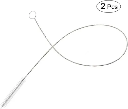 Vista 4 de 2 cepillos de limpieza con punta de cerdas de 3/8 x 32 pulgadas de largo, herramienta de limpieza flexible para barriles limpios, tubo
