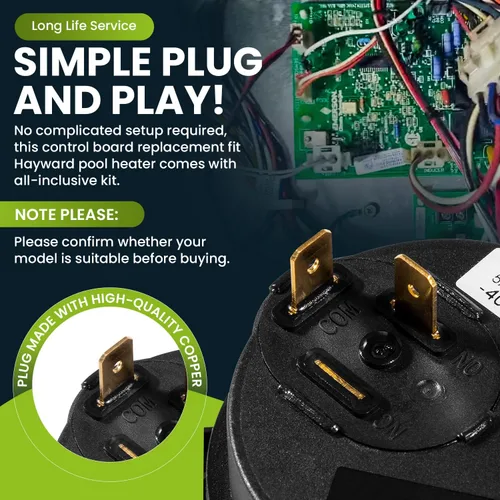 Vista 5 de FDXLICB1930 FD Kit de reemplazo de placa de control integrado para calentador de piscina universal Hayward H-Series Low Nox, adecuado