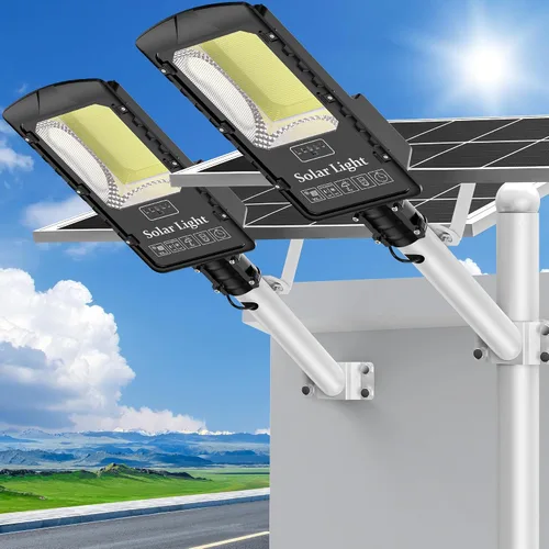 Vista 11 de OKPRO 20000W luces de calle solares al aire libre, control remoto, 7000K