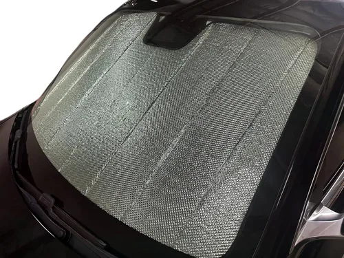 Vista 8 de Hecho en Estados Unidos – Parasol para parabrisas de ajuste personalizado – Parasol reversible para Tesla Model 3 2018-2023