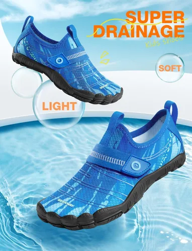 Vista 2 de SEEKWAY - Zapatos de agua para niños y niñas, de secado rápido, antideslizantes, calcetines acuáticos para deportes al aire libre, piscina