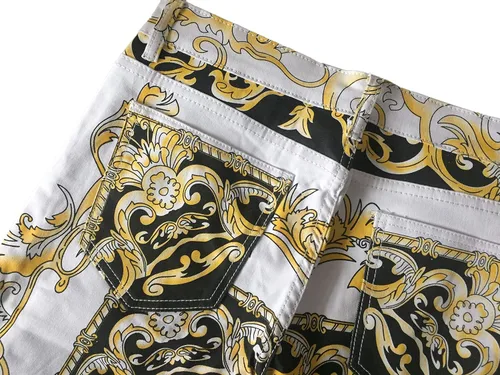 Vista 94 de Enrica Pantalones vaqueros estampados casuales para hombre