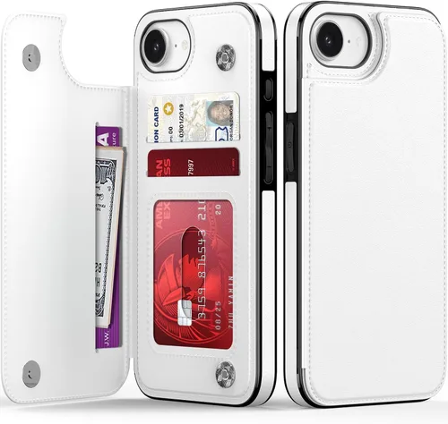 Vista 329 de LETO para iPhone 15 Pro Funda tipo cartera - Tapa tipo folio con patada - Diseños de moda - Tarjetero - Funda protectora para mujeres y niñas - 6.1