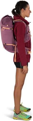 Vista 9 de Osprey Tempest Velocity 20L Mochila de senderismo para mujer, carbón oscuro/bronceado Chiru, WXS/S