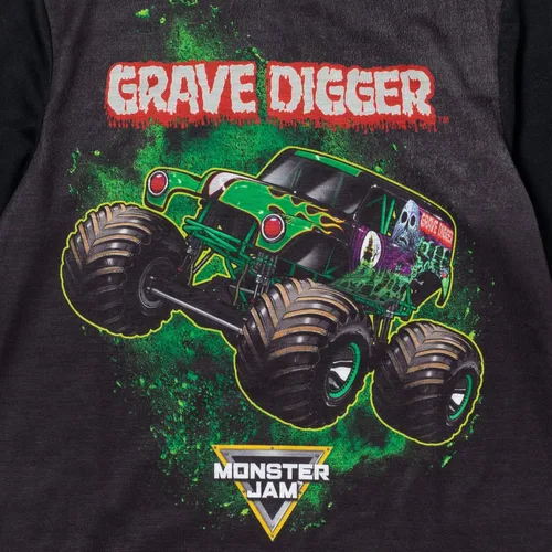 Vista 4 de Monster Jam Grave Digger - Camisa y pantalones de pijama