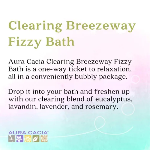 Vista 2 de Aura Cacia Clearing Breezeway - Baño con gas GC/MS probado para pureza 2.5 oz (70.9g)