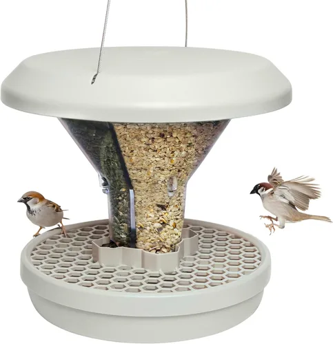 Vista 10 de SWISSINNO Anillo Bloqueador de Aves Grandes, Transparente, Previene que las Palomas, Cuervos y Otras Aves Grandes No Deseadas Asusten a las Aves Más