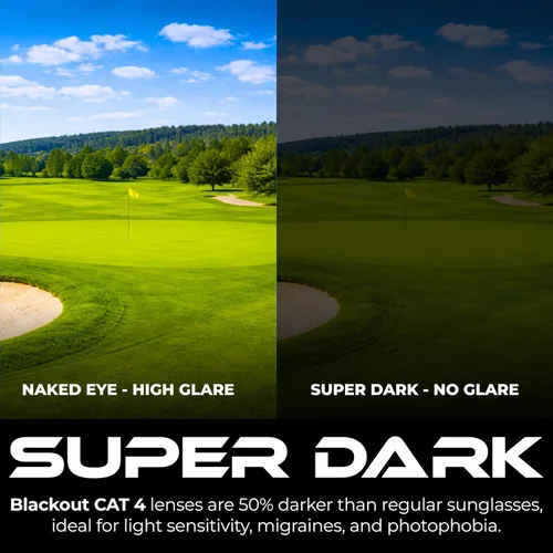 Vista 4 de grinderPUNCH Super Dark CAT 4 Gafas de sol XL XXL Big Head Extra Grandes Hombres