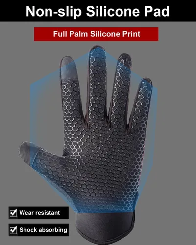 Vista 2 de Guantes de ciclismo de dedo completo, guantes de bicicleta de montaña, guantes de MTB para pantalla táctil, guantes de ciclismo para hombres