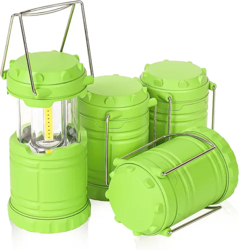 Vista 10 de Paquete de 2 mini linternas LED verdes para acampar