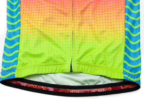 Vista 148 de Camiseta de ciclismo para mujer, manga corta y pantalones cortos de ciclismo acolchados para verano