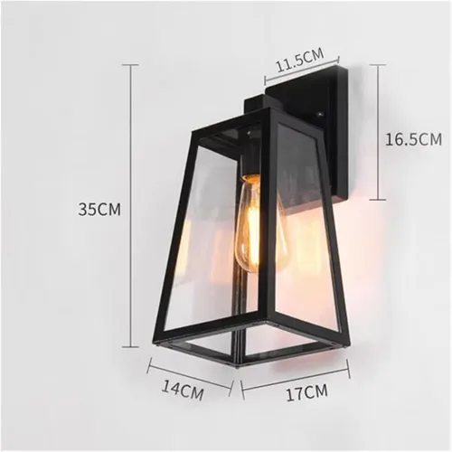 Vista 2 de American Nordic Industrial Retro Iron Restaurant Aisle Outdoor Porch Lampara,Modern