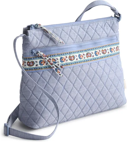 Vista 26 de Vera Bradley Bolso cruzado hipster de algodón de primera calidad con cremallera original para mujer Moonless Night