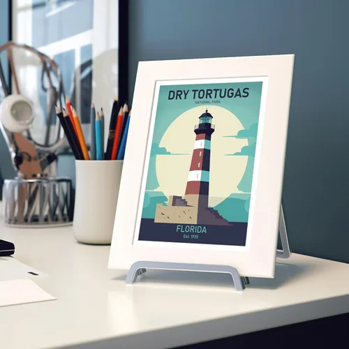 Vista 2 de Dry Tortugas National Park - Classic USA Travel Poster, Retro Wall Art