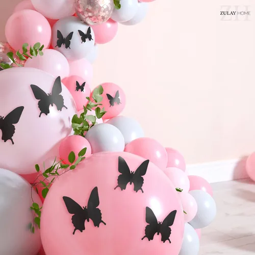 Vista 6 de Zulay Home Decoración de pared de mariposa 3D, 24 piezas con 3 tamaños diferentes, decoraciones extraíbles para habitación, cumpleaños, fiestas