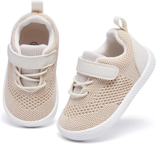 Vista 2 de MORENDL Zapatos de bebé para caminar para niños y niñas, zapatos de tenis antideslizantes para niños y niñas
