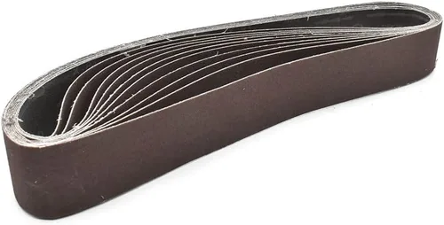 Vista 2 de HPG120-10 1-1/2" x 30" Cinturón de lijado de óxido de aluminio, grano 120, paquete de 10