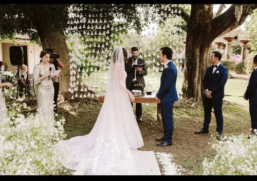 Vista 4 de Velos de boda para novias, 1 nivel, color marfil, con peine