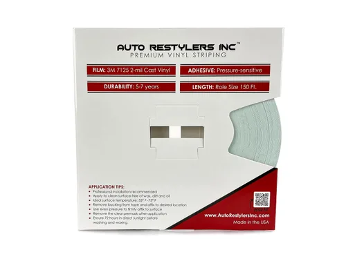 Vista 3 de 3M 3/16" x 150' Cinta de vinilo para automóvil de 2 colores (negro/borgoña)