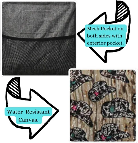Vista 98 de NGIL Bolsa de comestibles reutilizable extra grande plegable de gran tamaño para comestibles, almacenamiento, picnic, playa, Estampado