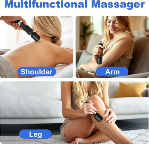 Vista 7 de Personal Massager, Micro Wireless Massager, Powerful Combination of Functions, Waterproof and Portable, Suitable for Neck, Leg and Hand Pain, Deep