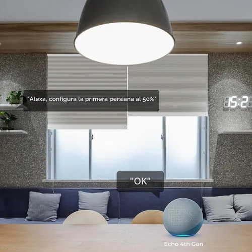 Vista 6 de THIRDREALITY ZigBee Persiana Inteligente, Cortinas de Ventana Opacas Motorizadas con Control Remoto, Persianas de Panal Inalámbricas, Ajuste