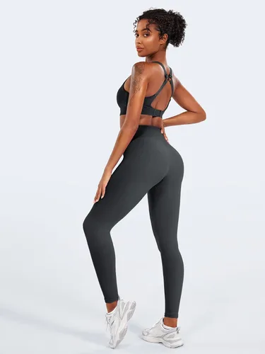 Vista 5 de YEOREO Leggings de entrenamiento sin costuras para mujer, pantalones de yoga de cintura alta para gimnasio