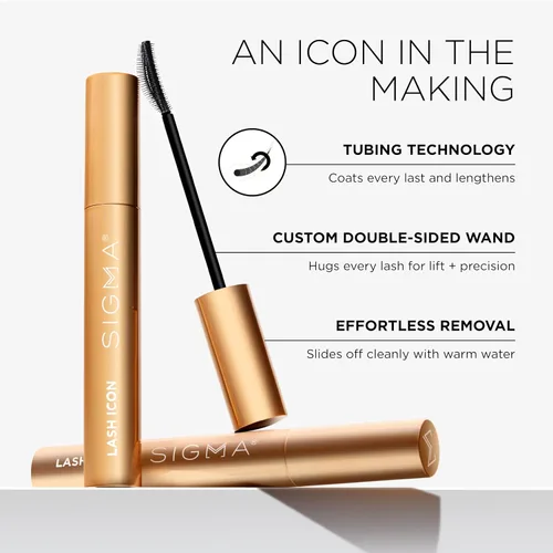 Vista 5 de Sigma Beauty Lash Icon - Máscara de alargamiento y voluminización de tubos