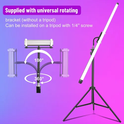 Vista 7 de P120 RGB luz de fotografía portátil, control de aplicación 1350 lúmenes LED video luz varita 360 ° a todo color 12 modos de iluminación CRI≥95 IP68