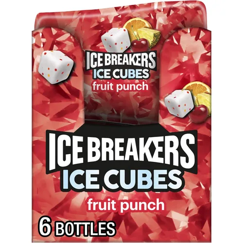 Vista 9 de ICE BREAKERS Ice Cubes - Botellas de goma de mascar sin azúcar de cereza Cubos de goma de mascar sin azúcar de cereza negra con cristales
