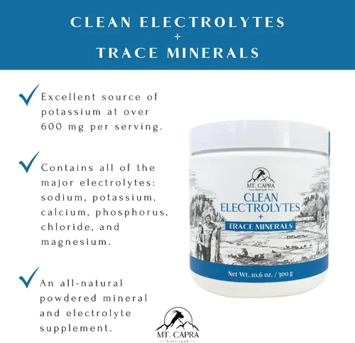 Vista 3 de Mt. Capra Clean Electrolytes + traza minerales Minerales de alimentos integrales de leche de cabra alimentada con pasto Hidratante y fácil