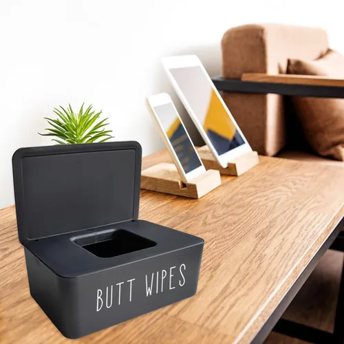 Vista 6 de Moorfowl Dispensador de Toallitas para Glúteos 7.28" L * 4.80" W * 2.75" H, Dispensador de Toallitas Desechables para Baño Contenedor de Toallitas