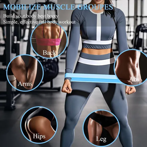 Vista 4 de 1 5 Pack Resistance Bands for Working Out, Workout Equipment, Exercise Bands for Home Gym & Stretching, Pilates Equipment, Fitness Equipment