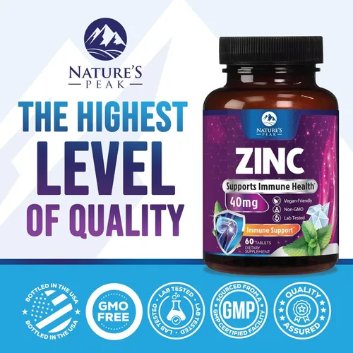 Vista 4 de Suplementos de zinc de 40 mg – 40 mg de zinc es el límite diario superior seguro de los NIH para mujeres y hombres – El mejor suplemento de zinc