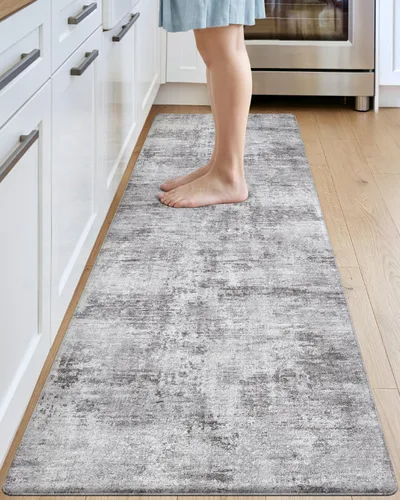 Vista 32 de DEXI Alfombrillas de cocina acolchadas antifatiga 23 x 86 pulgadas, color Azul