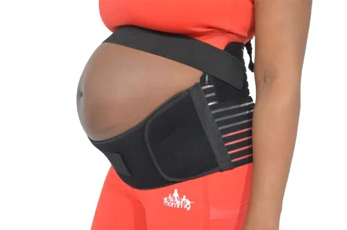 Vista 8 de Muscle Up Mommy Cinturón de apoyo de maternidad, banda para el vientre para mujeres embarazadas para abdomen, pélvica, cintura, dolor de espalda