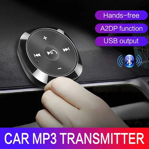 Vista 3 de Transmisor FM Bluetooth para coche, inalámbrico Bluetooth 2.1 Kit de coche Receptor de llamadas manos libres 0.138 in AUX Audio Music Adapter