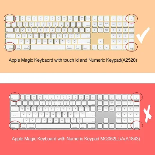 Vista 2 de Skin de teclado para teclado mágico A2520 con teclado numérico Teclado mágico 2021 con teclado numérico (Touch ID)