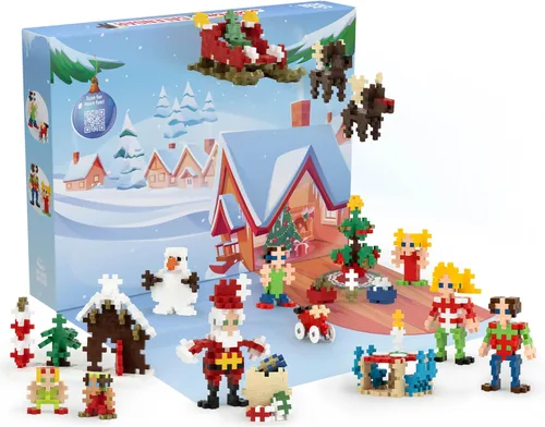 Vista 3 de PLUS PLUS Calendario de Adviento de Navidad 2025, 25 Juguetes de Construcción de Bloques para Niños, Mini Kits de Rompecabezas 3D, Divertidos