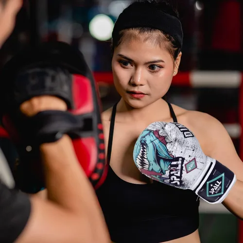 Vista 4 de Guantes de boxeo para niños, hombres y mujeres – Guantes de boxeo de entrenamiento profesional – Muay Thai MMA, kickboxing bolsa pesada