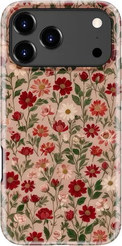 Vista 49 de Funda para iPhone 12 Mini, compatible con carga inalámbrica, protección de doble capa con elegante diseño de flores silvestres, silicona suave +