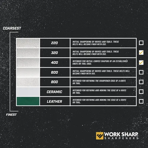 Vista 4 de Work Sharp Kit abrasivo de diamante grueso de ajuste de precisión profesional de grano 320 y 400