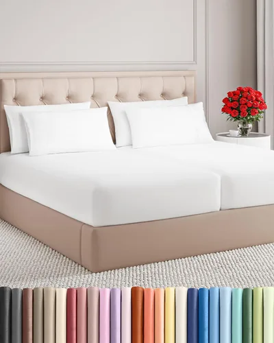 Vista 213 de Juego de sábanas Twin de 4 piezas - Cómodo, transpirable y refrescante - Juego de ropa de cama de lujo de hotel ultrasuave con bolsillos profundos