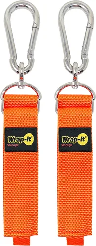 Vista 19 de Correa de almacenamiento Wrap-It con gancho y enganche - Paquete surtido de 3 piezas en negro - Soporte resistente para cables de extensión