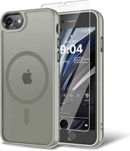 Vista 159 de Funda para iPhone 11 con protector de pantalla, compatible con MagSafe, ultra delgada, translúcida, mate, a prueba de golpes, color negro